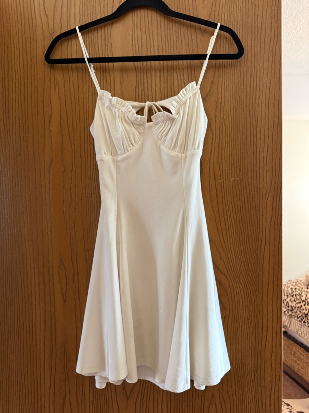 Lucy in the Sky Cream Spaghetti-Strap Mini Dress